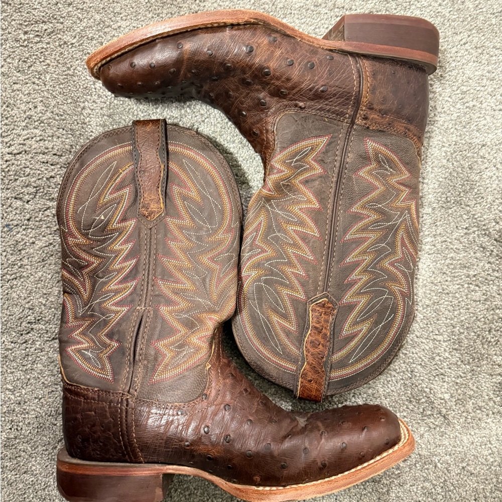 Durango Dark Brown Western Boots with Embossed Design